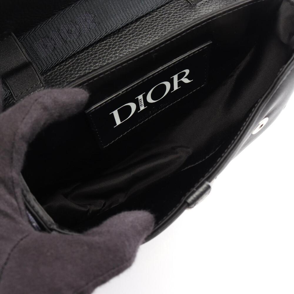 Christian Dior Sacai Saddle Bag Shoulder Leather Black - Picture 3 of 8